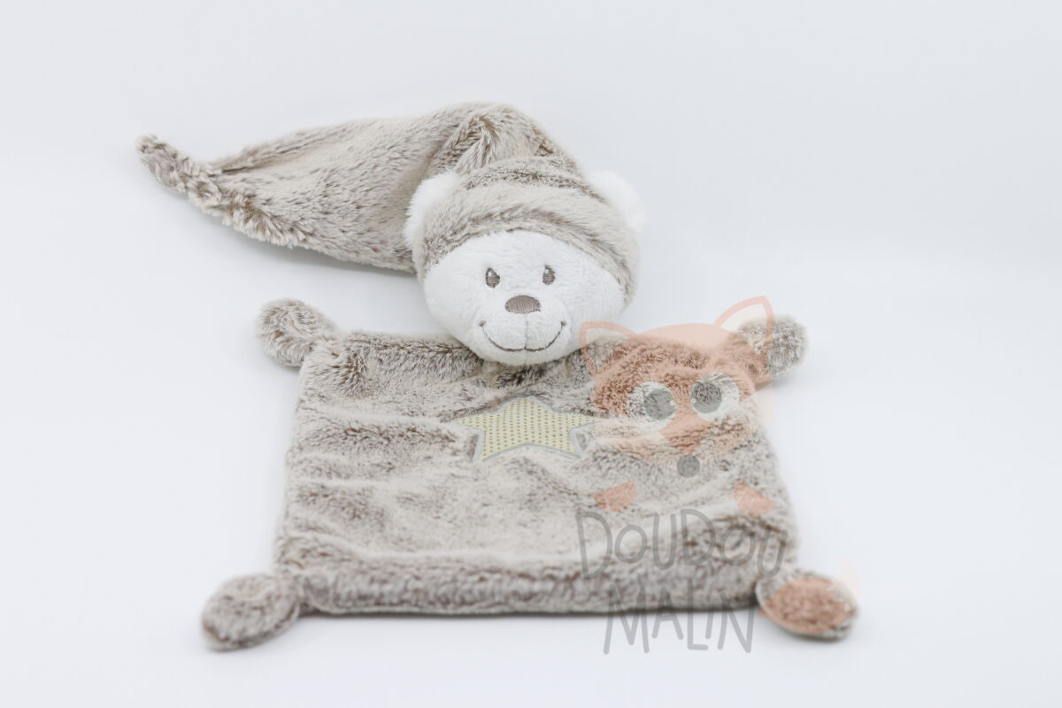  - plat ours beige blanc étoile 20 cm 